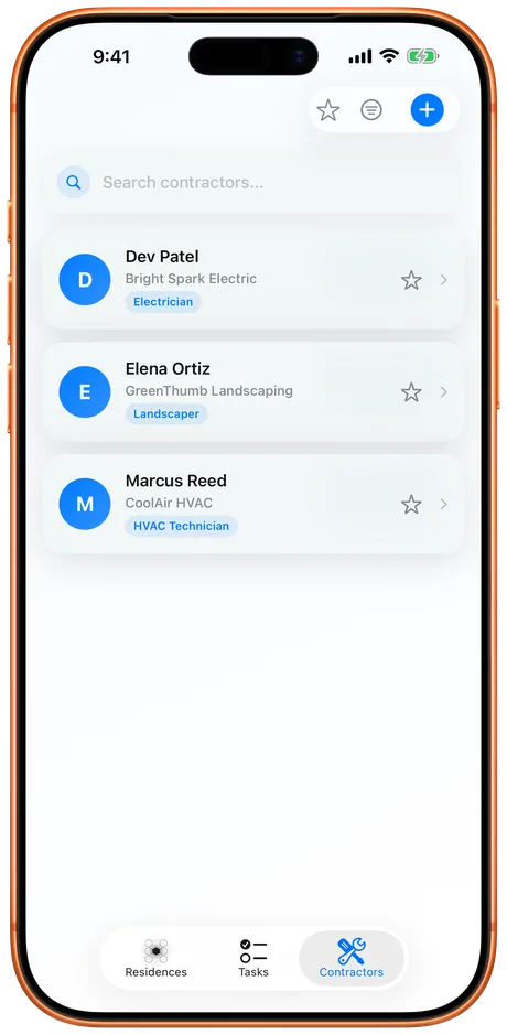 Contractor list