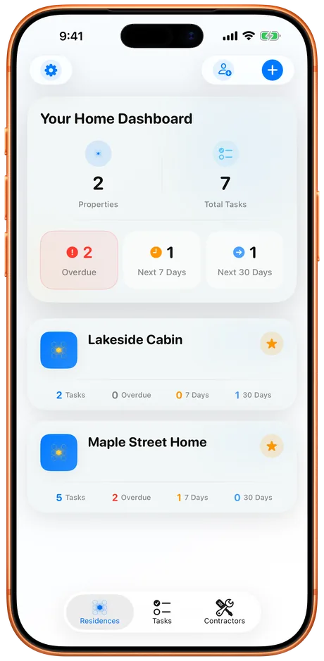 Your home dashboard